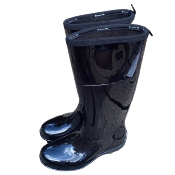 Kamik tall boots black rain size 6 NEW - Picture 1 of 9